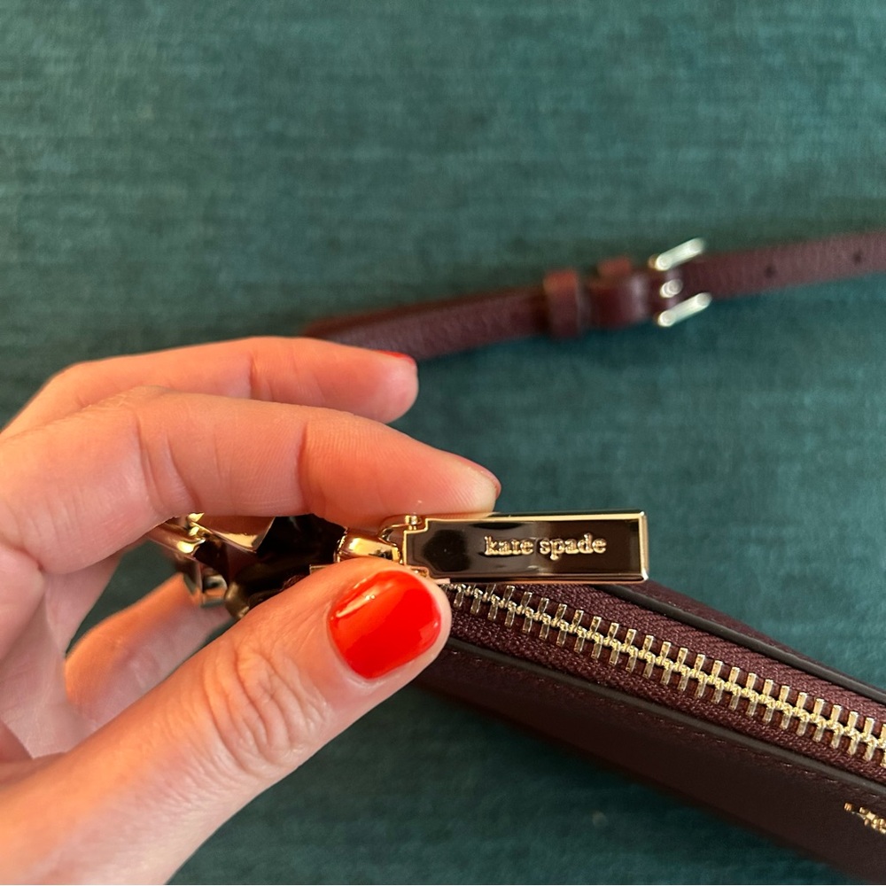 Never Used Kate Spade Lena Crossbody Double Compartment in Cherrwood - Picture 5 of 7
